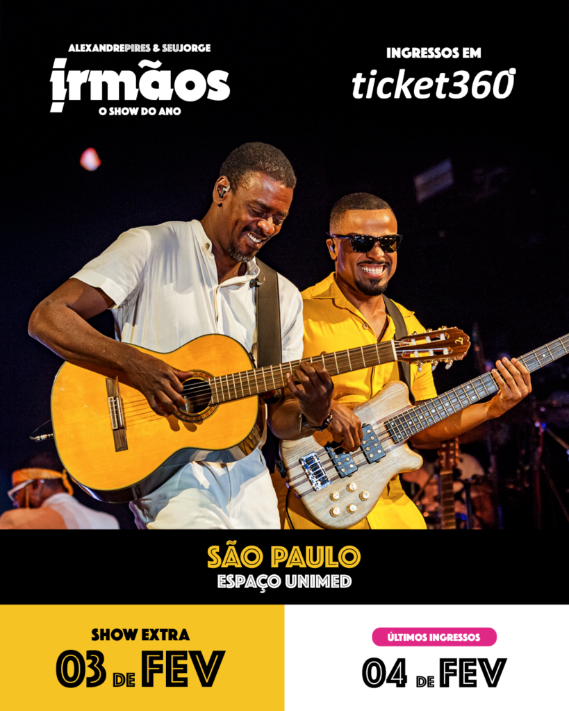 Eleito o “Show do Ano” no Prêmio Multishow 2022, “Irmãos”, de Seu Jorge e Alexandre Pires anuncia data extra de megashow em SP. Confira!