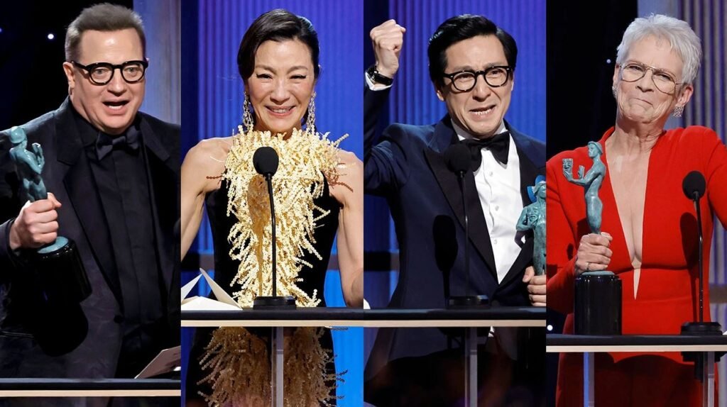 SAG Awards 2023: Brendan Fraser, Michelle Yeoh, Ke Huy Quan e Jamie Lee Curtis 
saíram vencedores do prêmio.