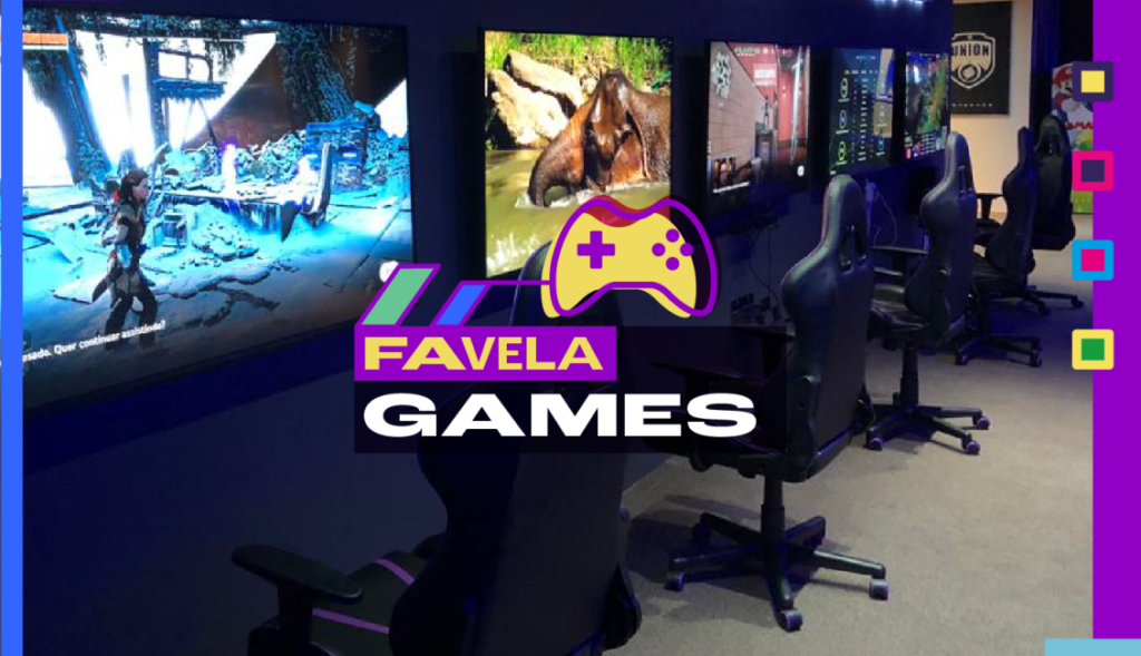 Novidade no evento, espaço Favela Games é absolutamente interativo.