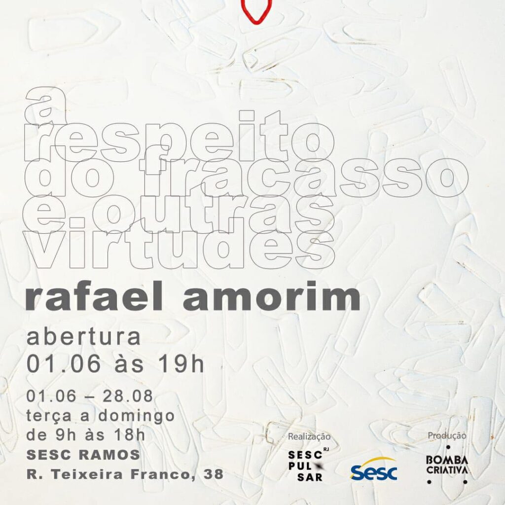 rafael amorim transformou clipes de papel na Exposição poética “a respeito do fracasso e outras virtudes”, que apresenta no Sesc Ramos (RJ). Confira!
